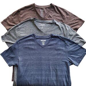 Old Navy Vintage T shirts (3 ) V-neck Blue Brown and Grey Size M